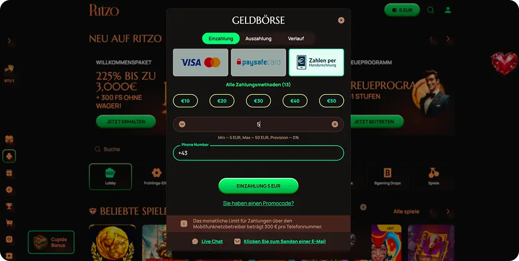 Ritzo Casino Handy